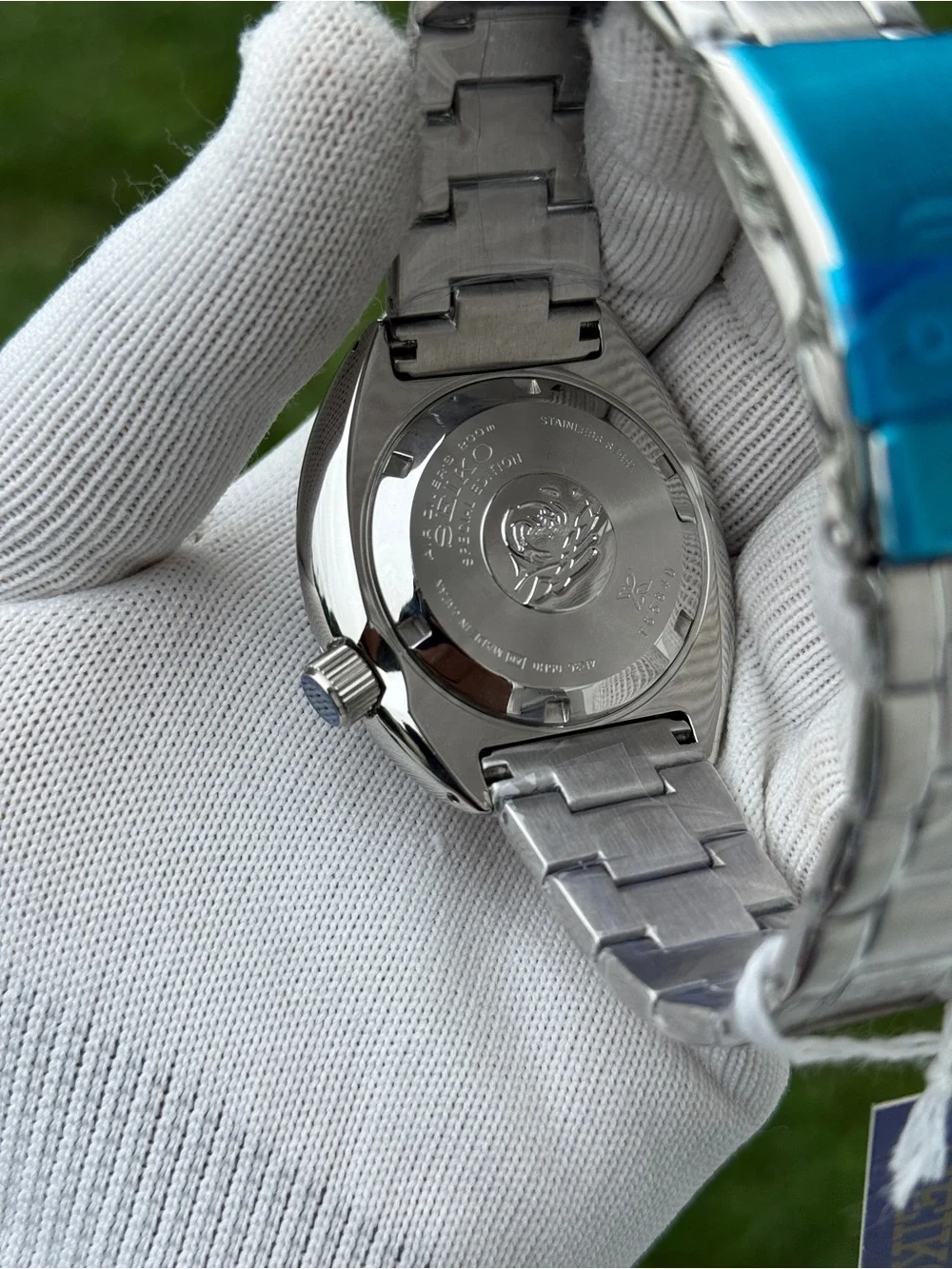 Seiko Men's Blue Dial Automatic Diver Watch - Stainless Steel
